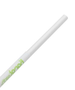 KARAT - Popote Papel Jumbo Blanco 7.75" Envuelto