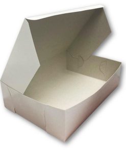 Caja de Cartón Blanco para Pastel 14x10x4