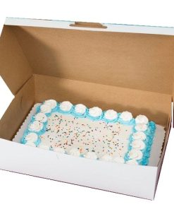 Caja de Cartón Blanco para Pastel ½ Plancha