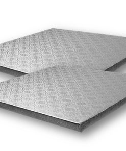 Base de Cartón con Textura Plata para Pastel 18½X26½X½
